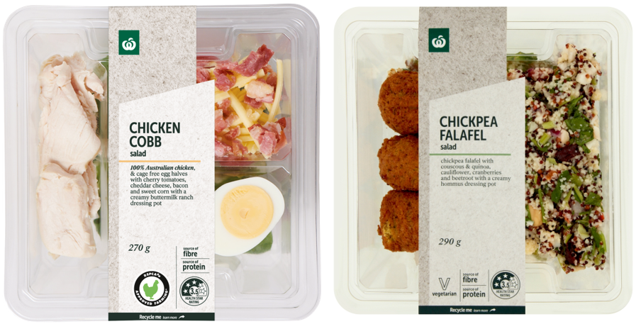 Woolworths chicken cobb and falafel salad