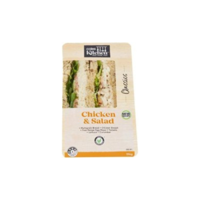 Coles Supermarkets Australia - Chicken and Salad Sandwich 194g