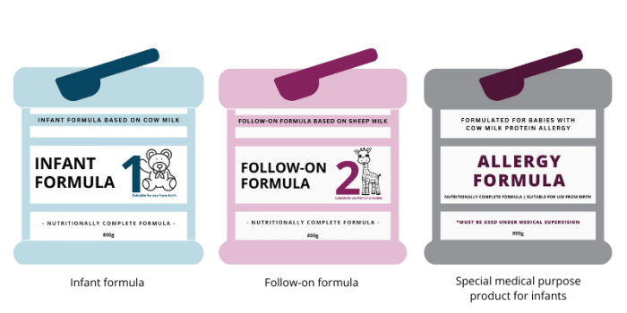Infant and follow-on formula and special medical purpose product for infants