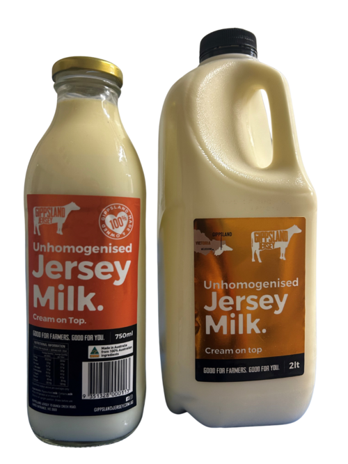 Jersey Milk 750mL and 2L